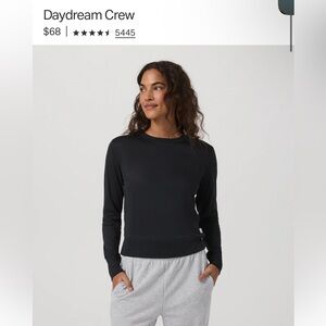 Vuori Black Long-Sleeve Daydream Crew